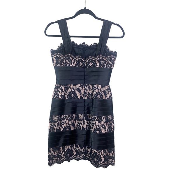 BCBG Maxazria Black Lace and Satin Cocktail Party Formal Elegant Dress Size 2 - Picture 2 of 10